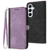 For Samsung Galaxy A26 5G Side Buckle Double Fold Hand Strap Leather Phone Case(Purple)