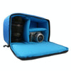 Water-resistant DSLR Padded insert Case Waterproof Zipper Removable Partition Camera Bags(Blue)