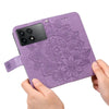 For Xiaomi Redmi K70 / K70 Pro 7-petal Flowers Embossing Leather Phone Case(Light Purple)