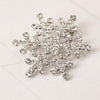 Fashion Water Drill Christmas Snowflake Brooch(Silver)