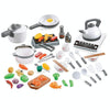 MoFun 5715 52 in 1 Children Pretend Play Kitchen Home Appliances Toys Simulation Cooker Kitchenware Food Set(White)