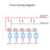 5-Position Switch Dual USB With Voltage Power Base Car Yacht RV Switch Panel Combination(Blue Light)