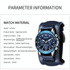 Ochstin 7234 Multifunctional Business Leather Wrist Wrist Waterproof Quartz Watch(Blue+Blue)