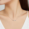 S925 Sterling Silver Colorful Rhombus Zircon Women Nacklace Jewelry