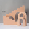 Ladder Combo Kits Geometric Cube Solid Color Photography Photo Background Table Shooting Foam Props(Flesh Color)