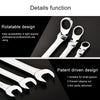 10mm Dual-use Opening Plum Ratcheting Angled Wrench , Length: 16cm(Silver)