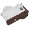 1/4 inch Thread PU Leather Camera Half Case Base for Sony ZV-E10 / ZV-E10L (Brown)