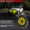 E16 38W 4000LM / 6000K 5 inch Off-road Vehicle Round Work Light(Yellow Light)