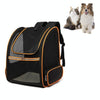 Breathable Pet Carrier Backpack (Orange) - Lightweight & Foldable