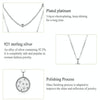 S925 Sterling Silver Platinum Plated Necklace Double Layer Small Star Light Silver Necklace