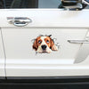 Personality Puppy 3D Car Stickers Waterproof Car Body Block Scratches Simulation Stickers(Big Ear Dog)
