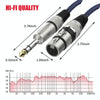 1m Blue and Black Net TRS 6.35mm Male To Caron Female Microphone XLR Balance Cable