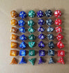 5 Set Creative RPG Game Dice Colorful Multicolor Dice Mixed DND Dice(Red)