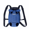 Small Dog Front Carrier Backpack, Breathable Mesh, Blue Denim