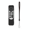 Silicone Protective Case Cover For Apple TV 4K 4th Siri Remote Controller(Black)