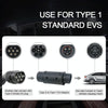 SAE J1772 New Energy Vehicle Charging Gun Type 2 to Type 1 Adapter