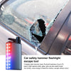 3 In 1 Car Safety Hammer Flashlight Emergency Light With Alarm(Black)