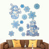 Christmas Series Snow and Snowman Pattern Glitter Window Stickers, Size:41cm*29cm