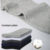 Cotton Slack Socks Mid-Tube Socks Thin Wide-Mouth Socks For Men, Size: Average 37-43(Deep Gray)