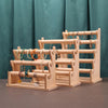 Solid Wood Detachable Jewelry Display Stand Watch Bangle Bracelet Storage Display Rack, Style: Five Layers