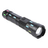 626 White Laser Wick Telescopic Zoom LED Flashlight with Fluorescent Strips(Black)