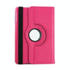 For iPad 9.7 (2018) & iPad 9.7 (2017) & Air 2 & Air 360 Degree Rotation Litchi Texture Leather Case with 2 Gears Holder(Magenta)