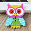20 in 1 Children Clothing Colorful Cartoon Owl Wooden Eye Button, Specification: 35 x 28mm