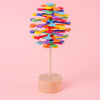 KBX-001 Rotating Decompression Stick Children Wooden Toys(Color Disc Style)
