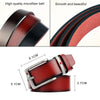 Dandali L8039 Men Casual Antique Pin Buckle Leather Belt Waistband, Length: 110-125cm (Brown)
