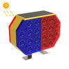 C1A Solar Powered Double Sided LED Barricade Light Traffic Signal Red And Blue Strobe Road Warning Lights