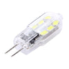 G4 2W 180LM Transparent Cover Corn Light Bulb, 12 LED SMD 2835, AC 220-240V(White Light)