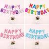 2 PCS 16 Inch Happy Birthday Letter Aluminum Film Balloon Birthday Party Decoration Specification(US Version Candy Pink)