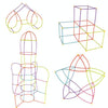 200pcs Pipe+200 Connectors DIY Plastic 4D Straw Building Blocks Joint Funny Development Toys