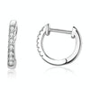S925 Sterling Silver Simple Ear Buckle Women Earrings, Size:M(Silver)