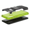 For Alcatel 3L (2020) Tire Texture Shockproof TPU + PC Protective Case with Holder(Green)