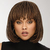 B2622 Full Top Synthetic Headgear Braid Wig(Brown)