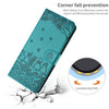 For Samsung Galaxy A26 5G Cat Embossing Pattern Leather Phone Case with Lanyard(Blue)