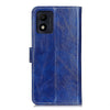 For Alcatel 1B 2022 Retro Crazy Horse Texture Horizontal Flip Leather Phone Case(Blue)