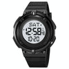 SKMEI 2010 Multifunctional Men 50M Waterproof Luminous Digital Wrist Watch(Black White)
