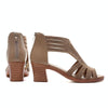 Crystal Hollow Out Peep Toe Wedges Sandals, Size:37(Apricot)