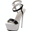 Sexy Nightclub Super High Heels, Size:44(White)
