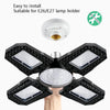 120W LED Garage Light Factory Warehouse Folding Four-Leaf Lamp(Warm White Light)