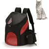 Foldable Pet Carrier Backpack, Small, Black/Red - Cats & Dogs to 3kg