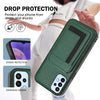For Samsung Galaxy A32 5G CX01 Detachable Magsafe Magnetic Card Bag Phone Case(Peacock Green)