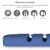 6 Holes Bear Silicone Desktop Data Cable Organizing And Fixing Device(Dark Green)