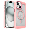 For iPhone 15 Honeycomb Cooling MagSafe Phone Case(Pink)