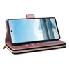 For Samsung Galaxy A23 5G Nine-card Slots Zipper Wallet Bag Leather Phone Case(Rose Gold)