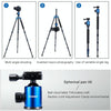 TRIOPO Oubao C-608S Adjustable Portable Carbon Fiber Tripod with Ball Head for SLR Camera
