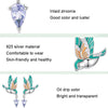 Drip Oil Craft Kingfisher Earrings Ring Set 925 Silver Jewelry, Style: Ring