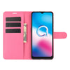 For Alcatel 3X 2020 Litchi Texture Horizontal Flip Protective Case with Holder & Card Slots & Wallet(Rose red)